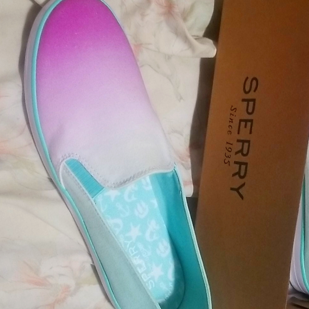 Brand new lagoon slip on sperry shoes